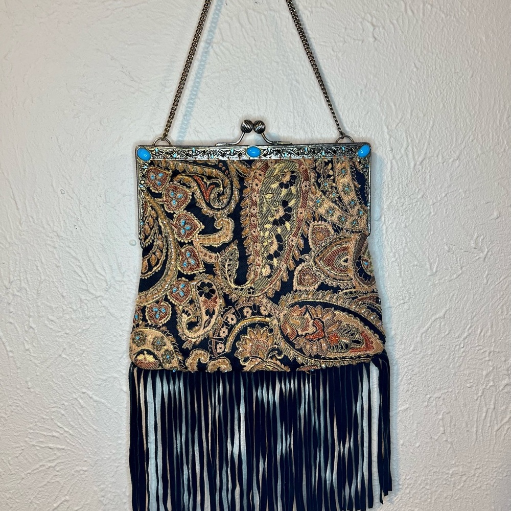 CHRISTIANA Paisley Beaded Handbag